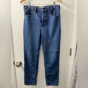 Everlane Authentic Stretch High-Rise Cigarette Jean in Mid Blue